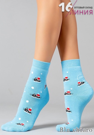 Состав:
Хлопок 80%
Полиамид 15%
Эластан 5%
     Новогодние женские носки из хлопка с ярким рисунком 