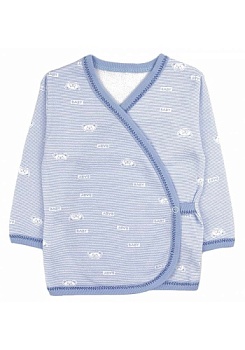 Состав:
Футер
Хлопок 100%
	Распашонка на запах, на кнопке.