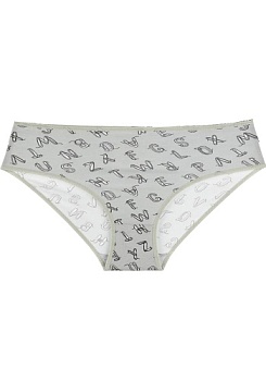 Состав:
Хлопок 95%
Эластан 5%
	Женские трусы-баталы со средней посадкой из принтованного полотна. 