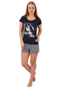 Состав:
Хлопок 100%
	Комплект состоит из шорт и футболки.Футболка полуоблегающего силуэта, шорты свободного кроя.

Обратите внимание: расцветка товара на сайте может отличаться от фактической расцветки. Оптовый склад оставляет за собой право пос