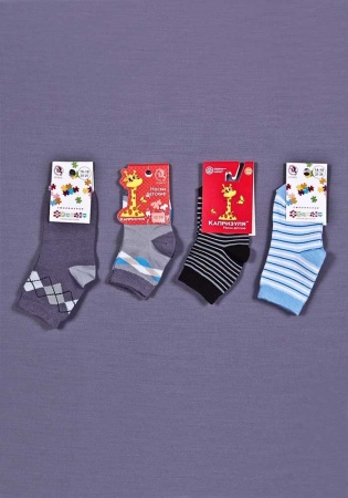 Состав: 
Хлопок: 68%, 
ПА: 20%, 
ПП: 10%, 
Эластан: 2%.
	Носки детские.
