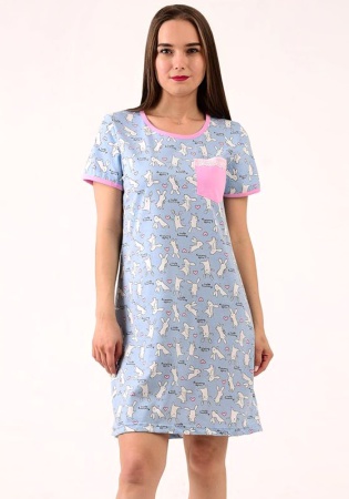 Состав: 
Хлопок 100%
       Женская сорочка из принтованного полотна.  На груди кармашек из ткани, которой оконтованы края выреза и рукава. 

Обратите внимание: расцветка товара на сайте может отличаться от фактической расцветки. Оптовый склад о