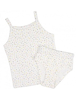 Состав:
Интерлок
Хлопок 100%
	Комплект нижнего белья для девочки. 