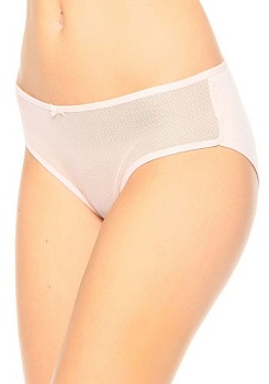 Состав:
Модал 95%
Эластан 5%
	Женские трусы слипы спереди сеточка, по центру бантик.