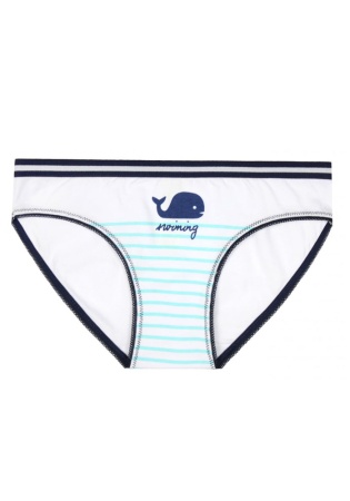 Состав:
Хлопок 95%
Эластан 5%
	Женские трусики из принтованного полотна с рисунком.