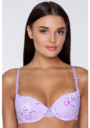 Состав:
Эластичное полотно
ПА 85%,
ПУ 15%
Кружево
ПА 90%,
ПУ 10%
	Бюстгальтер классической формы с формованной чашкой с Push-ap для размеров 70AB, 75ABC, 80B и без Push-ap для размеров 70C, 75DE, 80CDE, 85BCD. Детали бюстгальтера выполнены из э