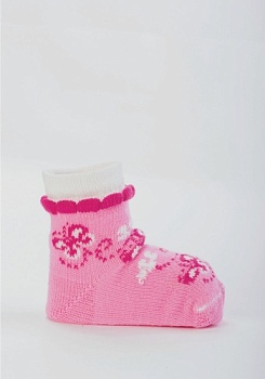 Состав: 
Хлопок 88%, 
Полиамид 11%, 
Эластан 1%
	Летние носки с двойным бортом и рюшей.