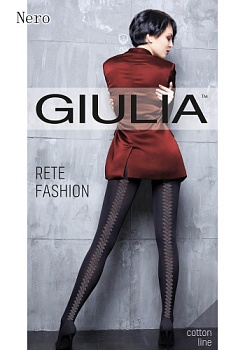 Состав:
Полиамид 91%
Эластан 9%
	Непрозрачные фантазийные колготки из микрофибры с 3D эластаном, плотностью 80 ден, с укрепленным мыском, ластовицей, широким поясом и плоским швом. Вдоль задней части ноги модели размещен ажурный узор 