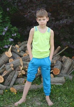 Состав:
Кулирка
Хлопок 100%
	Майка для мальчика.