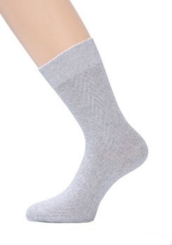 Состав:
Хлопок 80%
Полиамид 20%
	Носки мужские из хлопка с однобортной резиной, с рельефным рисунком и классической длиной паголенка. 