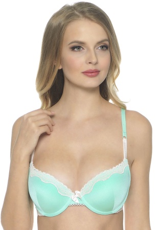 Состав:
Эластичное полотно
ПА 85%,
ПУ 15%
Кружево
ПА 90%,
ПУ 10%
	Бюстгальтер классической формы с формованной чашкой с Push-up для размеров 65BCD, 70AB, 75ABC, 80B и без Push-up для размеров 70C, 75DE, 80CDE, 85BCD. Детали бюстгальтера выполне