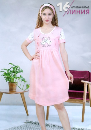 Состав:
Хлопок 100%
    Женский комплект. Комплект состоит сорочки и повязки на голову. Сорочка однотонная, украшена спереди рисунком. Повязка выполнена в тон, декорирована бантом. 