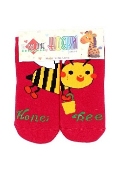 Состав:
Хлопок 80% 
Полиэстер 17%
Эластан 3% 
          Детские носки с махрой внутри, с рисунком 