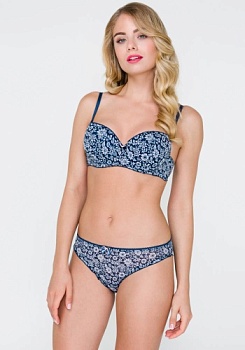 Состав:
Эластичная сетка
ПА 88%
ПУ 12%
Ластовица
Хлопок 100%
	Трусики классические выполнены из эластичной сетки. Линия талии декорирована эластичной лентой с фестонами. Передняя деталь декорирована бантиком. 

