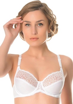 Состав: 
Полиамид 85%
Эластан 15%
	Бюстгальтер из эластичного трикотажного полотна, не эластичного трикотажного полотна и эластичного кружева. Чашки с боковой корректирующей деталью.
