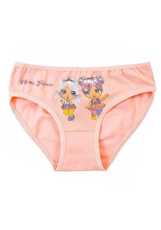 Состав:
Хлопок 95%
Эластан 5%
	Хлопковые трусы для девочек с декоративным рисунком 