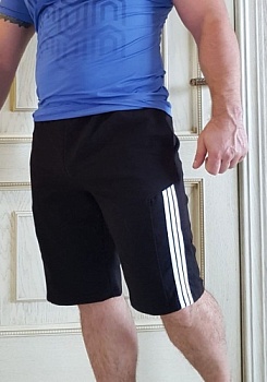 Состав:
Футер летний 2-х нитка
Хлопок 74 % 
ПЭ 18%
Лайкра 8%
	Мужские шорты 