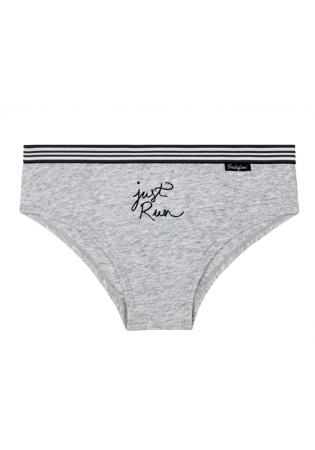 Состав:
Хлопок 95%
Эластан 5%
	Женские трусы из меланжевого полотна с принтом и широким поясом-резинкой. 
