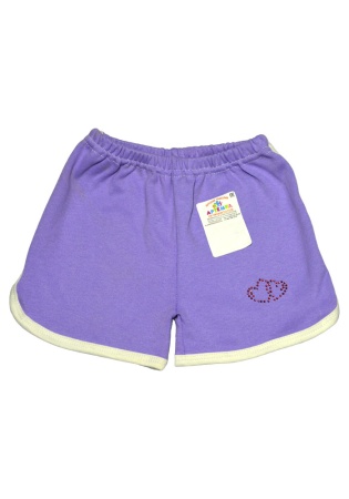 Состав:
Интерлок
	Шорты для девочек со стразами. 