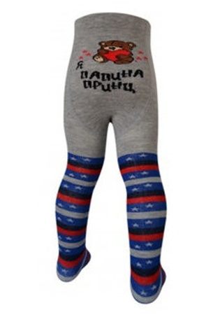 Состав: 
Хлопок 90%, 
Полиамид 8%, 
Эластан 2%
	Хлопковые колготки с рисунком на попе. Хорошо тянутся и облегают ножку.