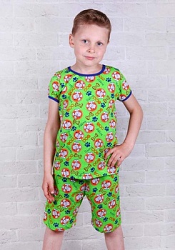 Состав:
Кулирка 
Хлопок 100%
	Пижама детская с коротким рукавом для мальчиков и девочек