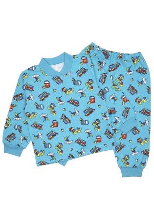 Состав:
Футер
Хлопок 100%
	Пижама детская с длинными рукавами. Манжетики на рукавах и на штанинах снизу. V-образный вырез воротника помогает легко одеть пижаму через голову ребенку.