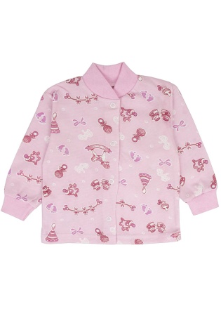 Состав:
Кулирка
Хлопок 100%
	Кофточка ясельная на кнопках, с манжетами на рукавах.