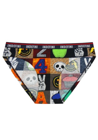 Состав:
Хлопок 95%
Эластан 5%
     Женские трусы-слипы из принтованного полотна с поясом-резинкой. 