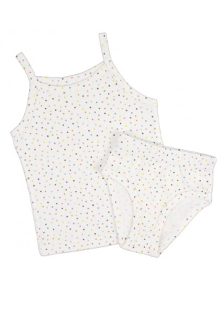 Состав:
Интерлок
Хлопок 100%
	Комплект нижнего белья для девочки. 