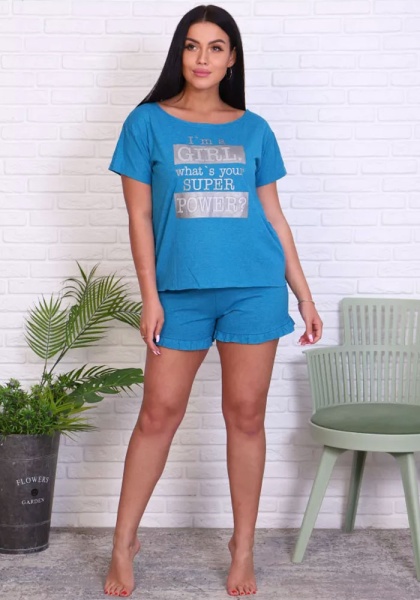 Каприз Серебро комплект женский (шорты)-2