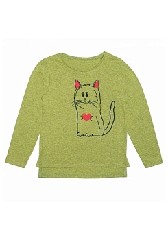 Состав:
Кулирка
Хлопок 100%
	Детский джемпер для девочки с апликацией. 