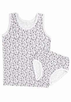 Состав:
Кулирка
Хлопок 100%
	Детский комплект для мальчика (майка + трусы). 