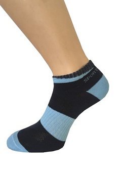 Состав:
Хлопок 80%
Полиамид 15%
Эластан 5%
	Носки спортивные укороченные с перфорацией по верху изделия и резиной для надежной фиксации носков на ноге.