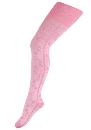 Состав:
Хлопок 76%, 
Полиамид 21%, 
Эластан 3%
	Однотонные модные колготки  для девочек изготовлены из натурального хлопка, украшены оригинальным рисунком по всей длине. Удобные, мягкие и приятные к телу. Отлично сидят на ножке. Колготки отлич