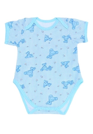 Состав:
Кулирка 
Хлопок 100%
	Боди с короткими рукавами на трех кнопочках снизу из натурального хлопка кулирки с яркой детской расцветкой. На плечах разрезики для удобства одевания.