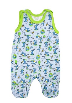 Состав:
Кулирка
Хлопок 100%
	Полукомбинезон детский, застегивается сверху на кнопки, нижние кнопки дают возможность легко сменить подгузник. Стопа фигурная.