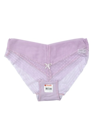 Состав:
Нейлон 86%
Эластан 14%
	Женские трусики-слипы из эластичной сетки. Спереди украшен маленьким бантиком. 