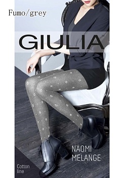 Состав:
Хлопок 59%
Полиамид 36%
Эластан 5%
	Теплые фантазийные колготки из меланжевого 3D хлопка с оплетенным эластаном, плотностью 150 ден, с ластовицей, широким поясом и плоскими швами. По всей ноге модели размещен тканый узор 