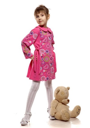 Состав:
Футер
Хлопок 100%
	Платье для девочки с длинным рукавом.