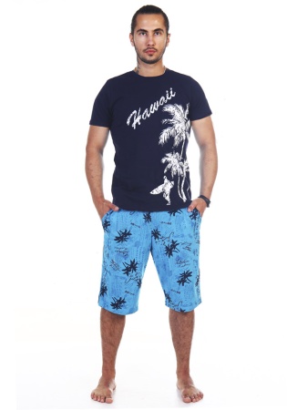 Состав:
Хлопок 100%
	Костюм состоит из  футболки и шорт. Футболка свободного кроя с модным принтом. Шорты с удобными карманами. 
