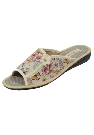 Состав:
Подошва - полиуретан;
Верх - натуральный, синтетический или нетканый текстиль
     Женские открытые тапочки. 