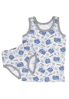 Состав:
Кулирка
Хлопок 100%
	Комплект ясельный (майка + трусы).