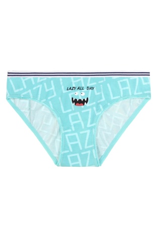 Состав:
Хлопок 95%
Эластан 5%
	Женские трусы из набивного полотна с рисунком. 