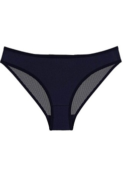 Состав:
Хлопок 95%
Эластан 5%
     Женские трусы-слипы с низкой посадкой. Передняя деталь выполнена из однотонного полотна, Задняя деталь выполнена из сетчатого материала. 
