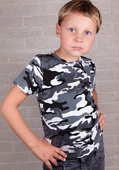 Состав:
Кулирка
	Детская футболка камуфляж.