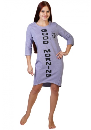 Состав:
Футер 2х-нитка с начесом 
Хлопок 100%
	Сорочка женская 