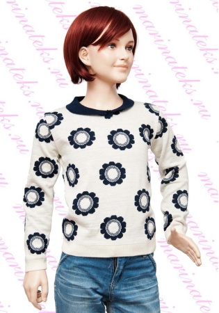 Состав: 
100% пан.
	Свитер для девочек.
