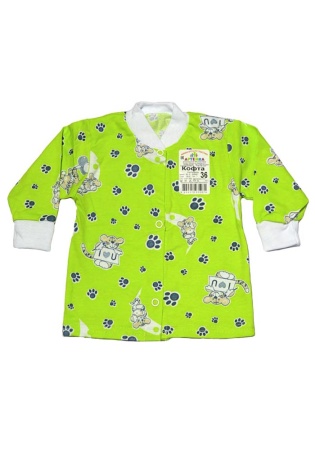 Состав:
Кулирка 
Хлопок 100%
	Детская кофта с длинными рукавами на кнопках. 