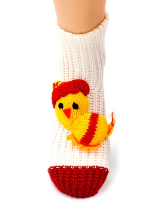 Состав:
Акрил 95%
Эластан 5%
	Носки детские вязаные, 