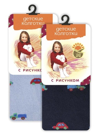 Состав: 
Хлопок 75%, 
Полиамид 20%,
Эластан 5% 
	 Хлопковые колготки с добавлением эластана, с рисунком 